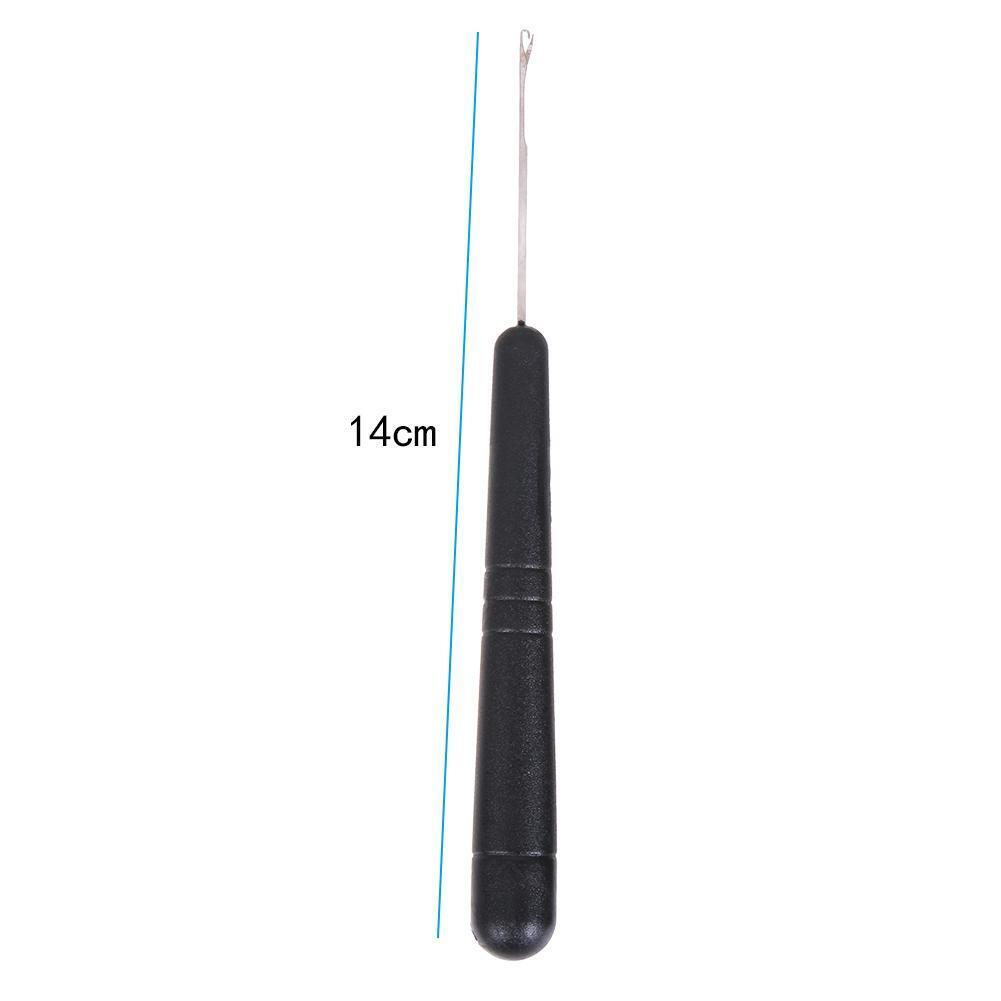 5pcs/set Plastic Handle Sealing Crochet Hooks Knitting Sewing Needles(Black