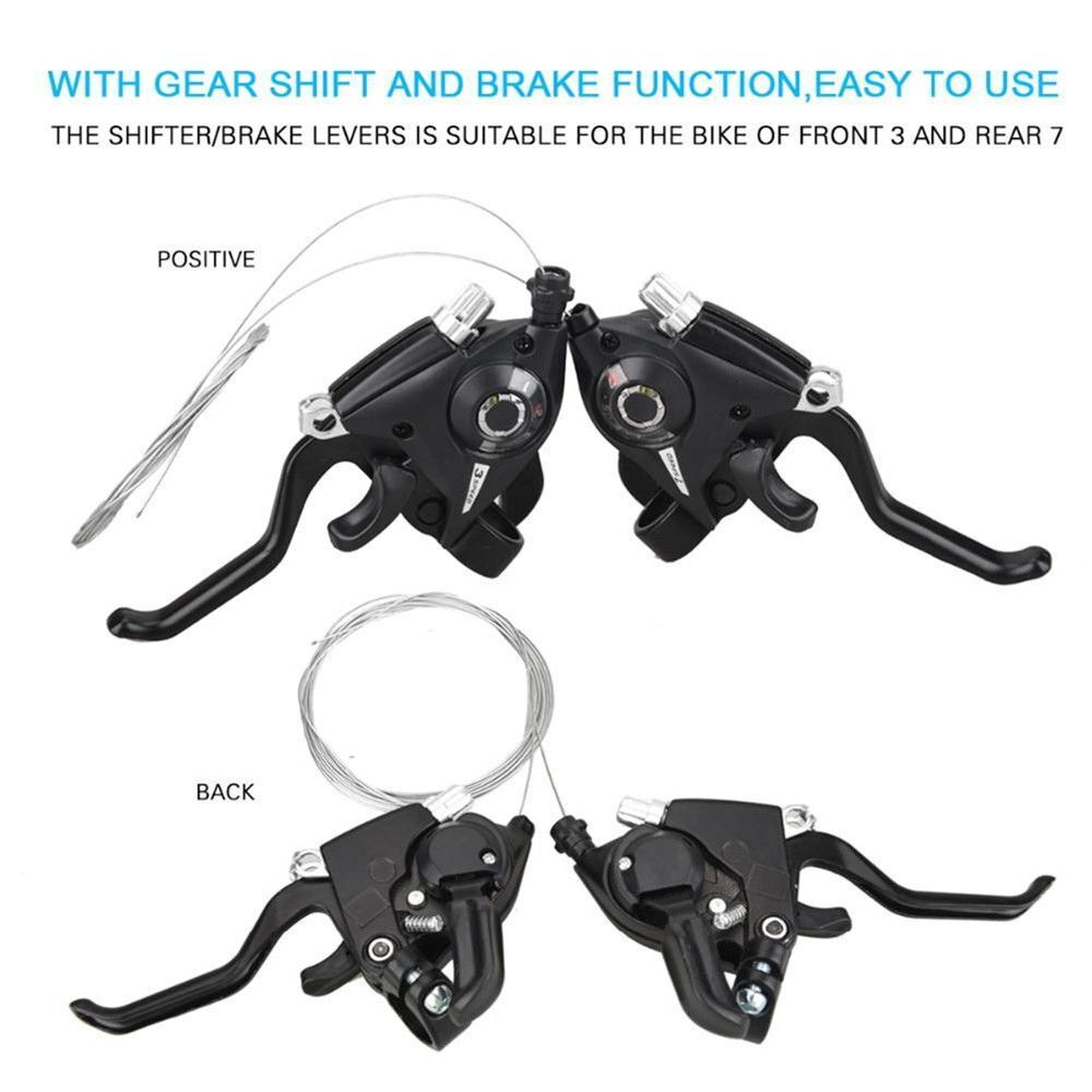 Black Durable 3 Speed V-Brake Brake Shifter Sets Speed Set Bike Accessories