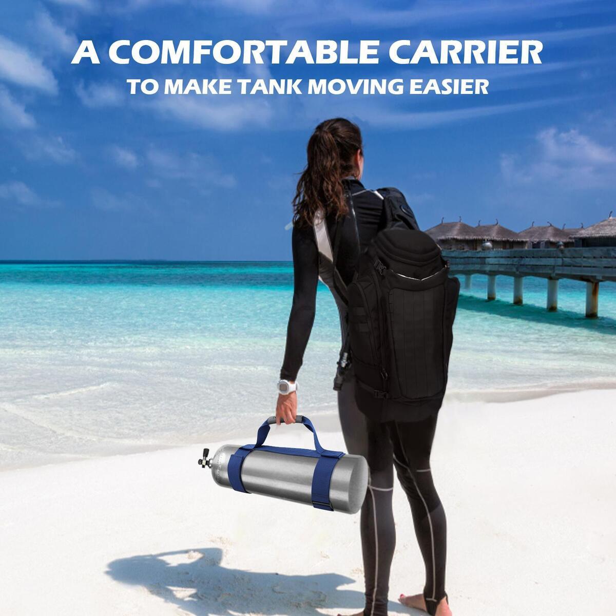 2x Adjustable Tank Air Cylinder Carrier Strap Scuba Diving Dive Equipment