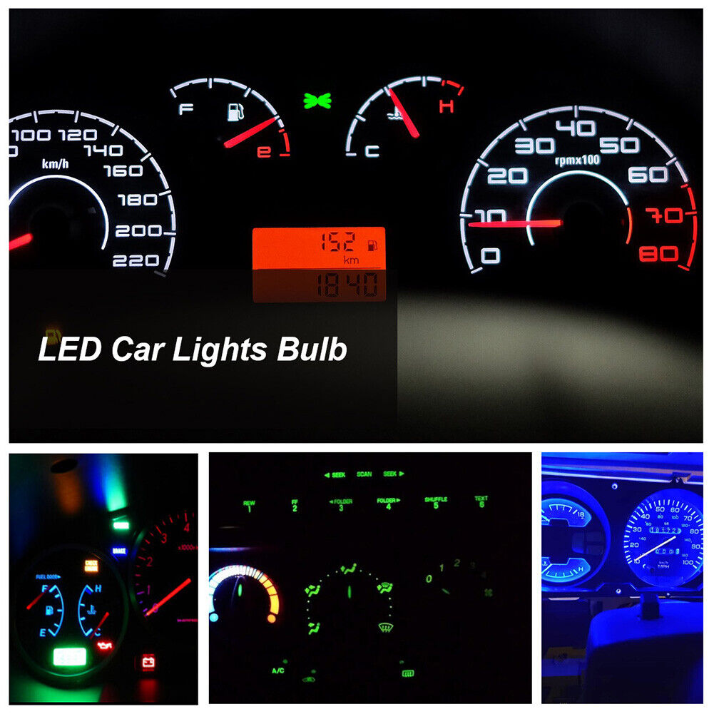 20pcs Assorted T5 T10 LED Bulbs for Car Motorcycle Instrument Cluster Light