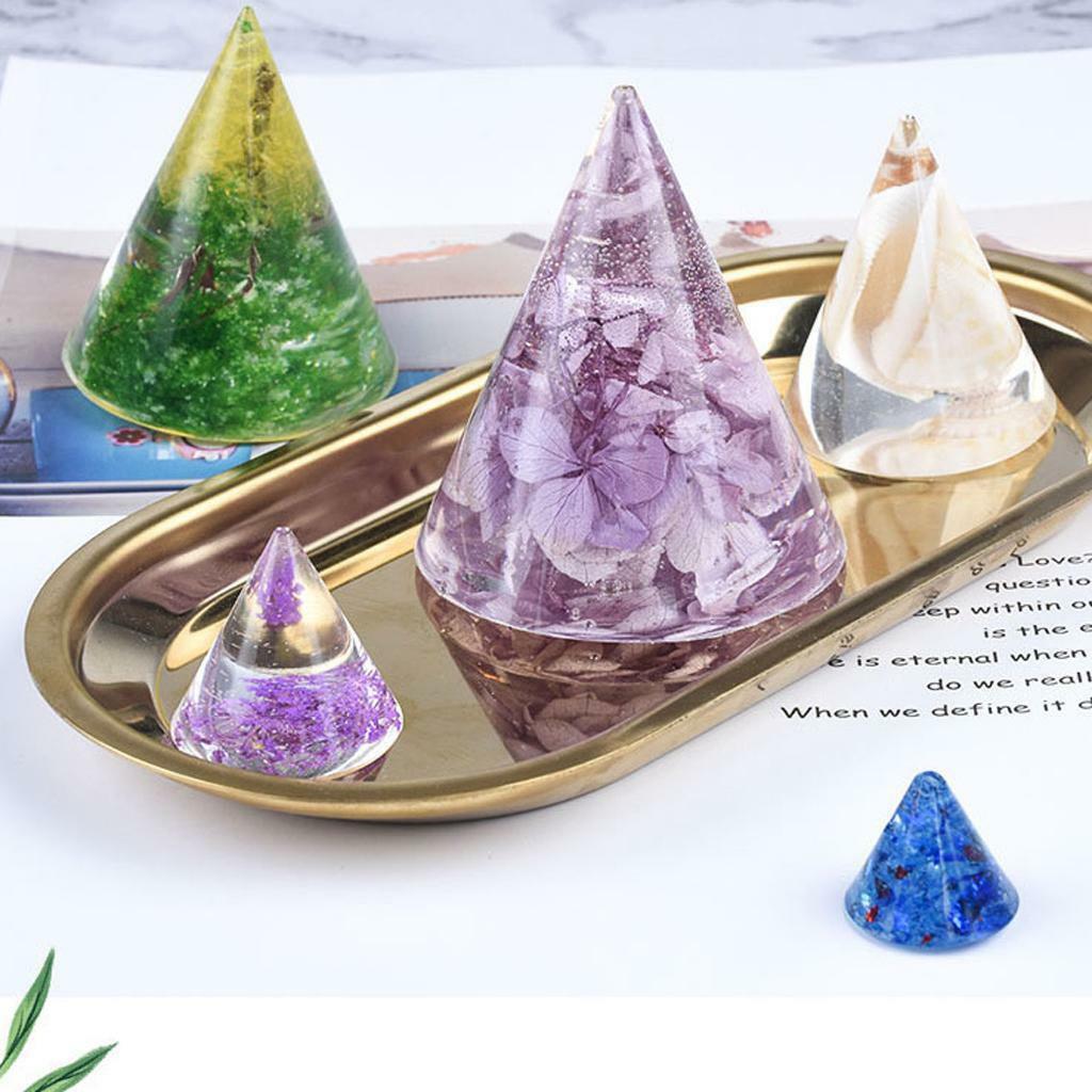 Set of 2 Cone Shaped Silicone Molds Art Casting Jewelry Making 50mm and 60mm