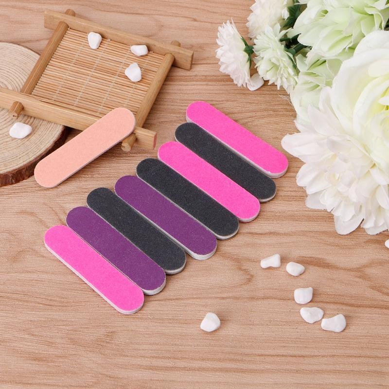 Nail Files Sandpaper Round Double Side Nail Art Tips Manicure For Salon Home Use
