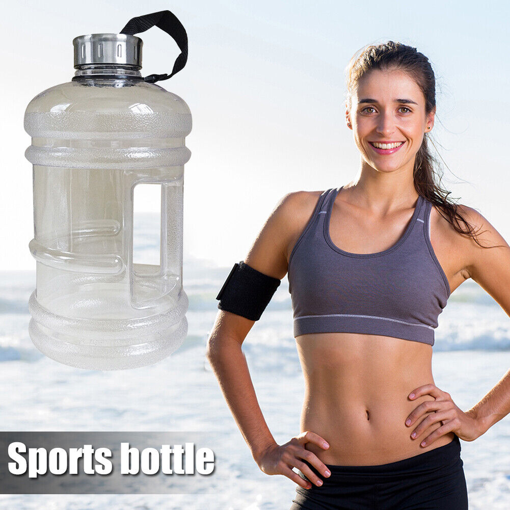 2.2L Water Kettle with Handle Outdoor Fitness Gym Training Bottles (White)