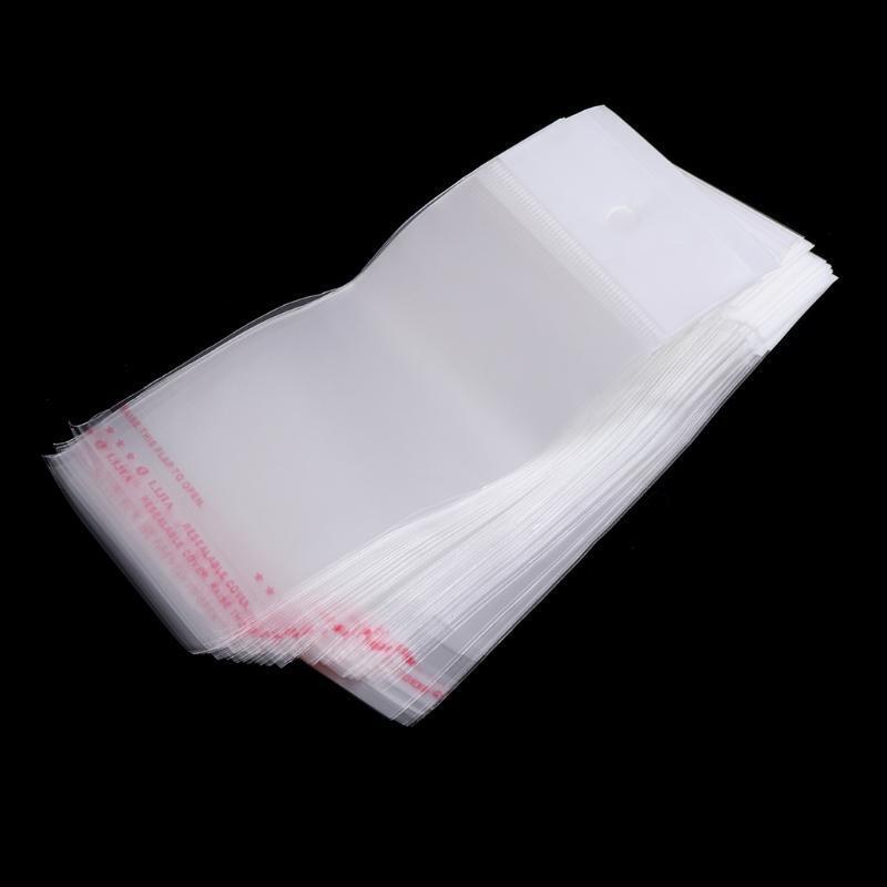 100Pieces Self Sealing Cellophane Bags Adhesive Seal Plastic Resealable Bags