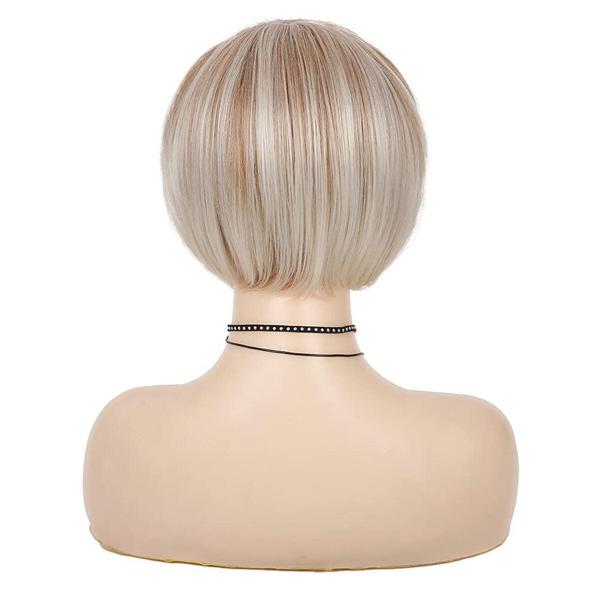 Fashion Women Short Blonde Straight Bob Wigs Synthetic Full Hair Party Costume