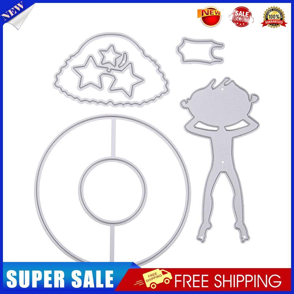 5pcs Girl Summer Time Cutting Dies Scrapbook Embossing DIY Craft Album Card
