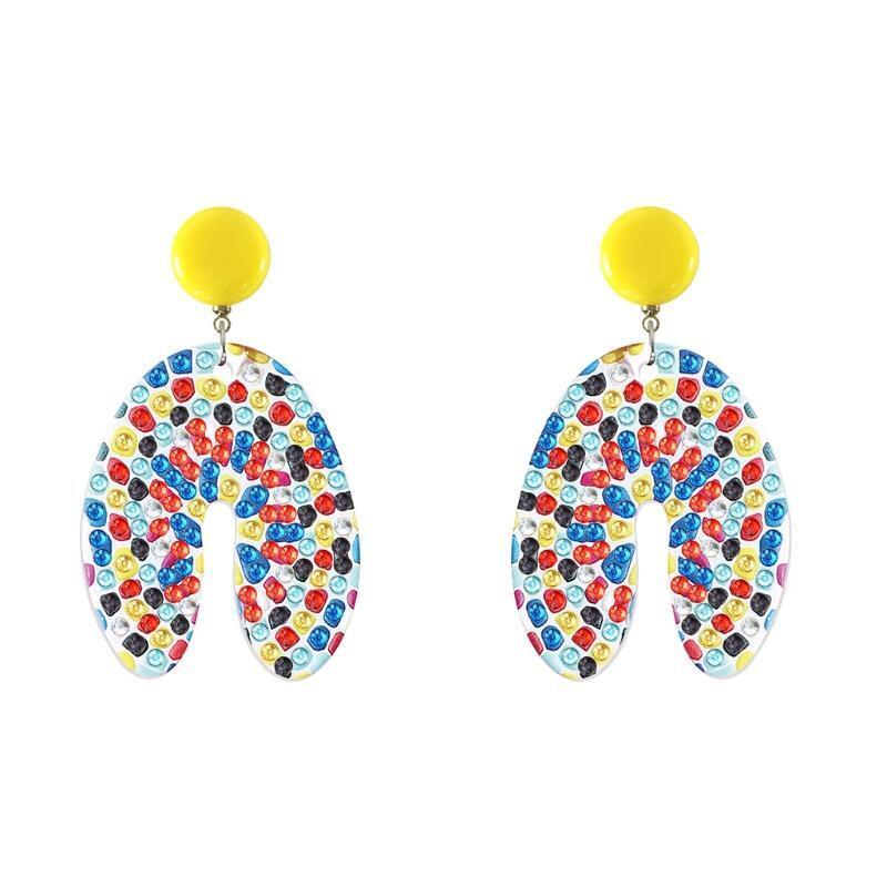 Rhinestone Drilling Ear Dangles Women Jewelry Fashion Gifts Diamond Earrings
