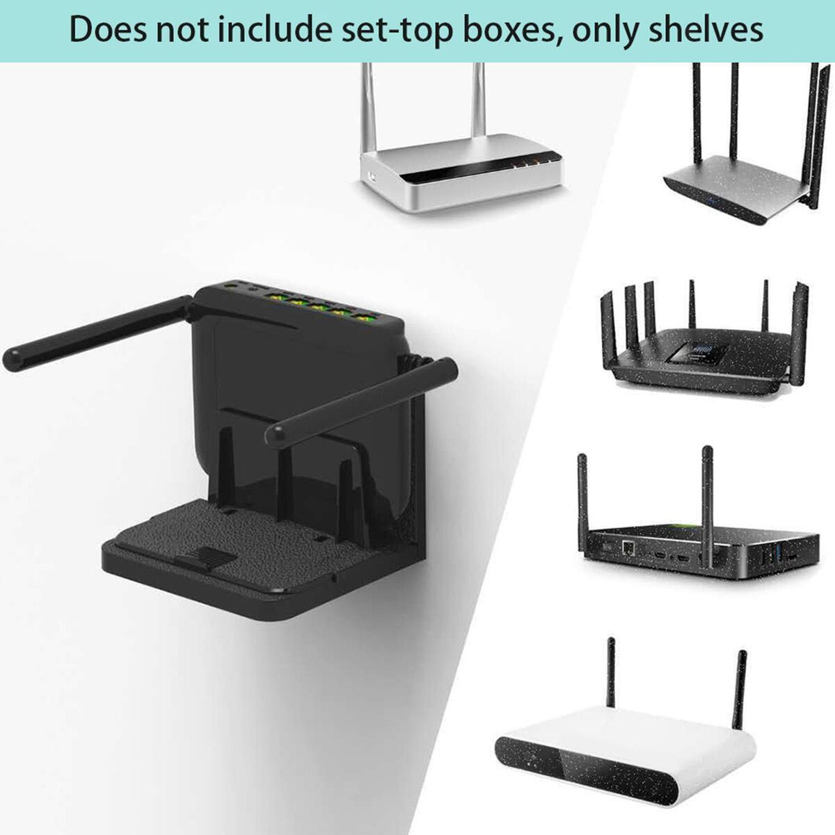 Pack of2 Adjustable WiFi Router Storage Shelf Hanger Stand Rack Living Room