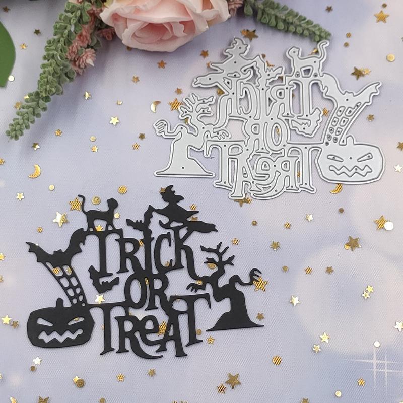 Witch Black Cat DIY Printing Carbon Steel Embossing Mold for Paper Card Making