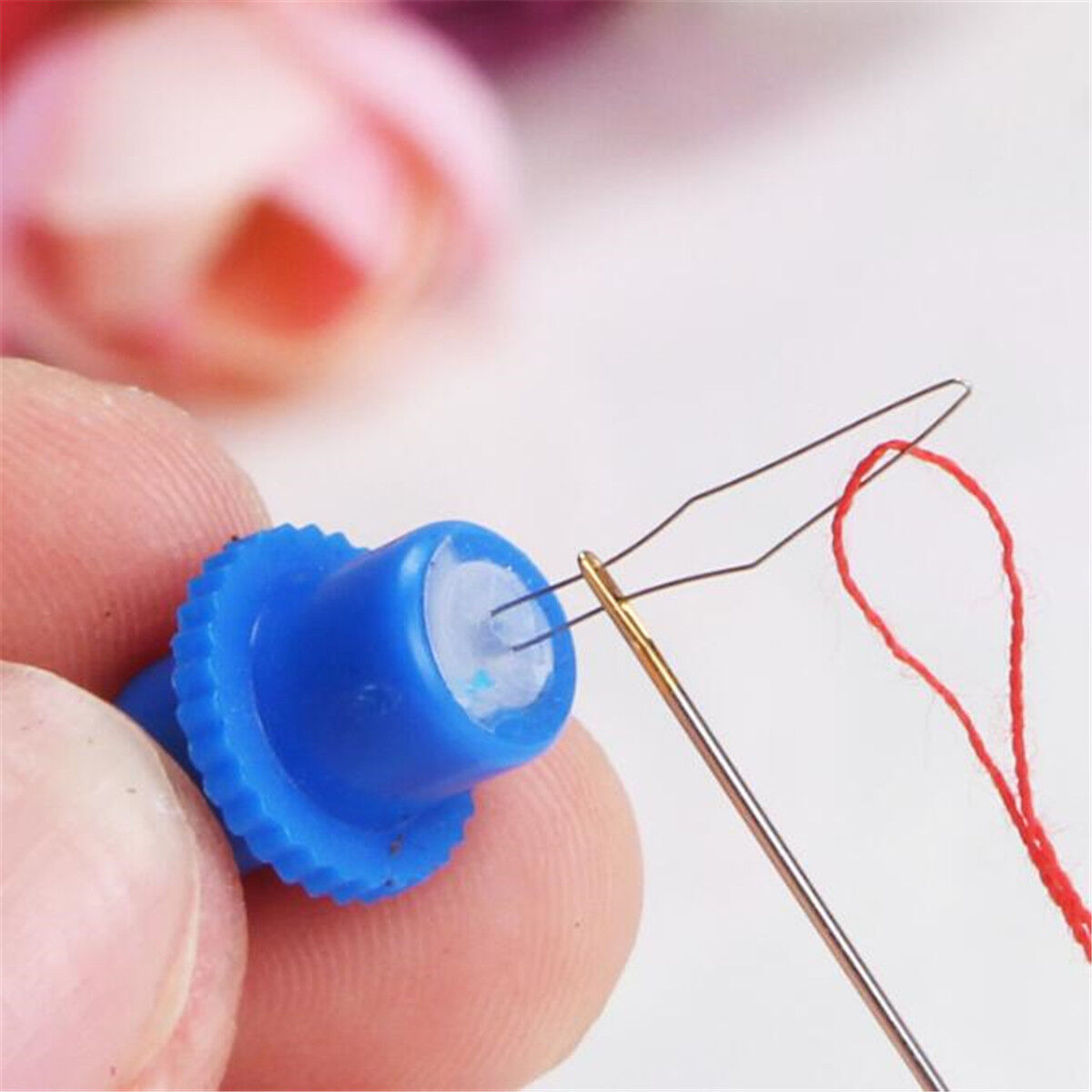 5pcs Transparent Plastic Magnifier Needle Threader Sewing Tools DIY Accessories