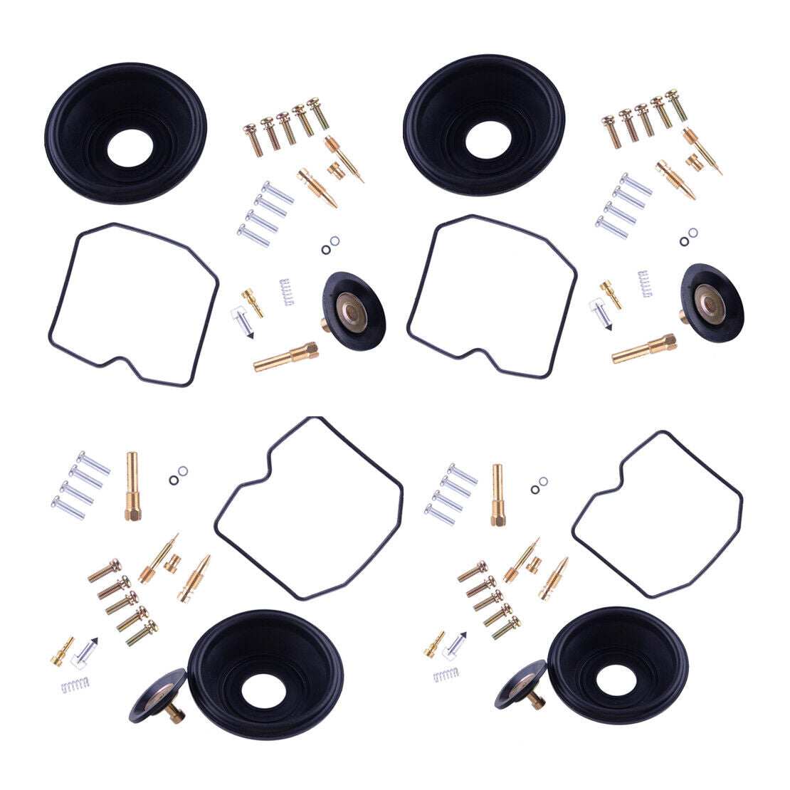 4x Carburettor Carb Repair Kit Diaphragm Fit For Kawasaki KLR650 1987-2018
