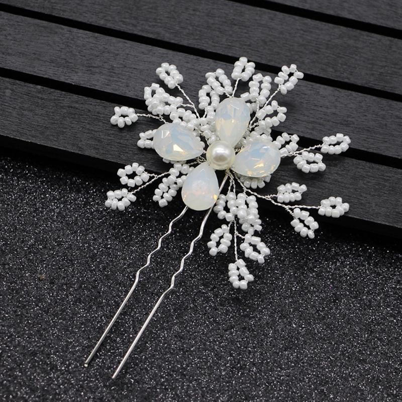 Bride Hairpins Wedding Luxury Decoration Headwear Jewelry Floral Elegant Sticks