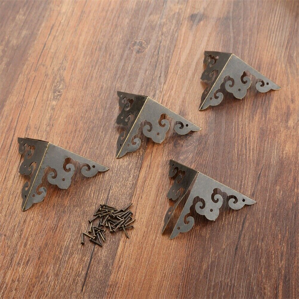 50mm Jewelry Chest Box Decorative Wood Case Edge Corner Protector Guards 4pcs