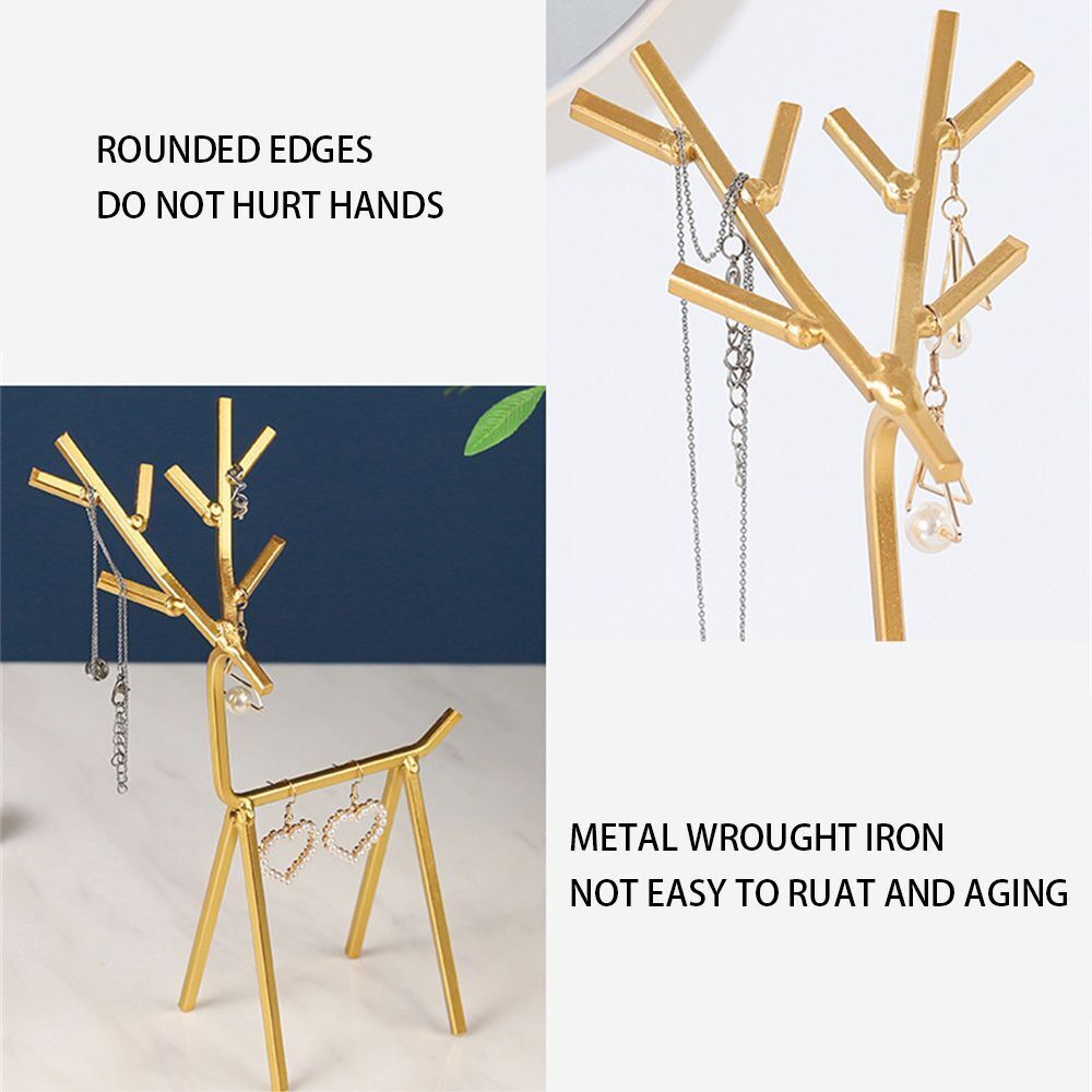 Organizer Necklace Display Stand Deer Decorative Ornament Earrings Holder