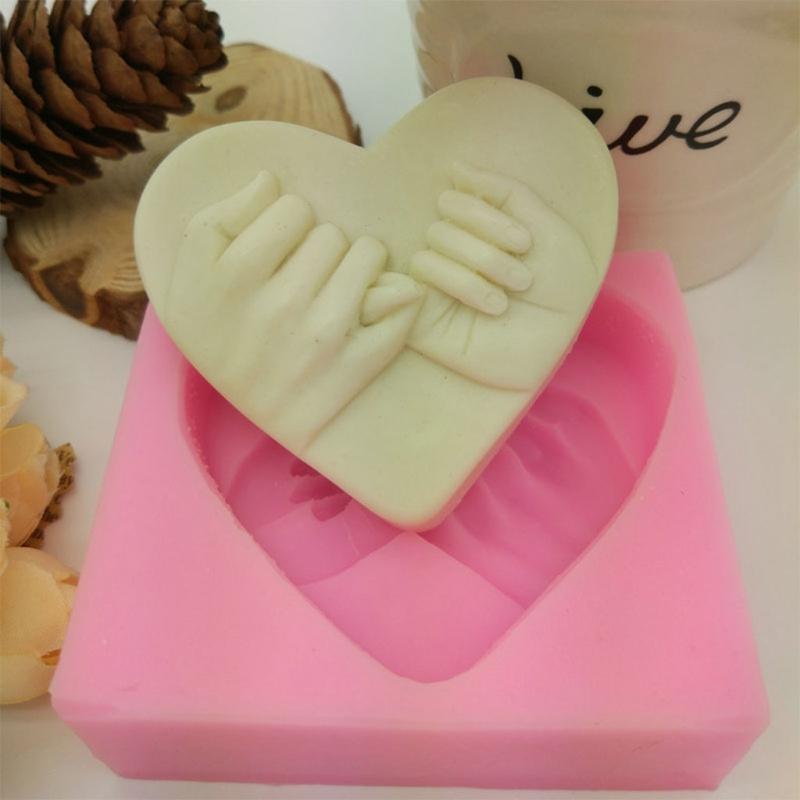 Heart Shape Hand Hook Soap Molds Chocolate Candy Molds Cake Soap Decorating Gift