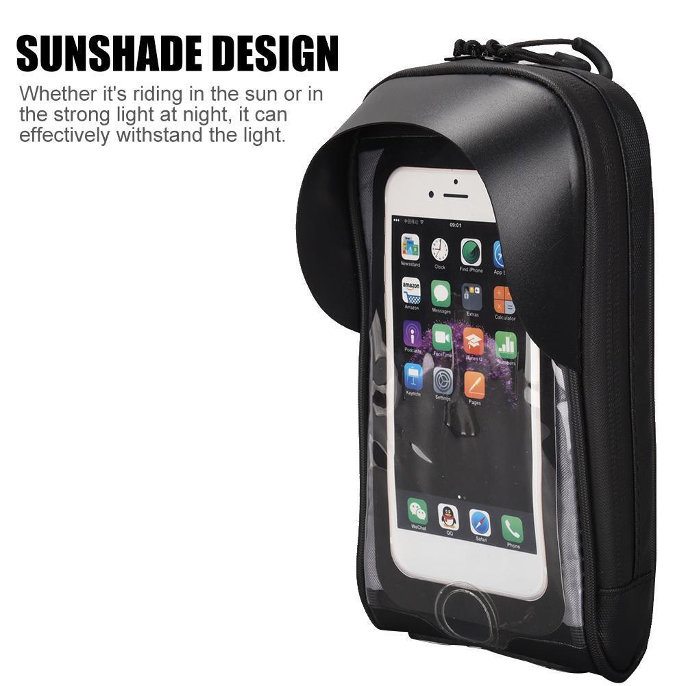 1.5L Touch Screen Bike Front Frame Top Tube Phone Sunshade Double Side Bag