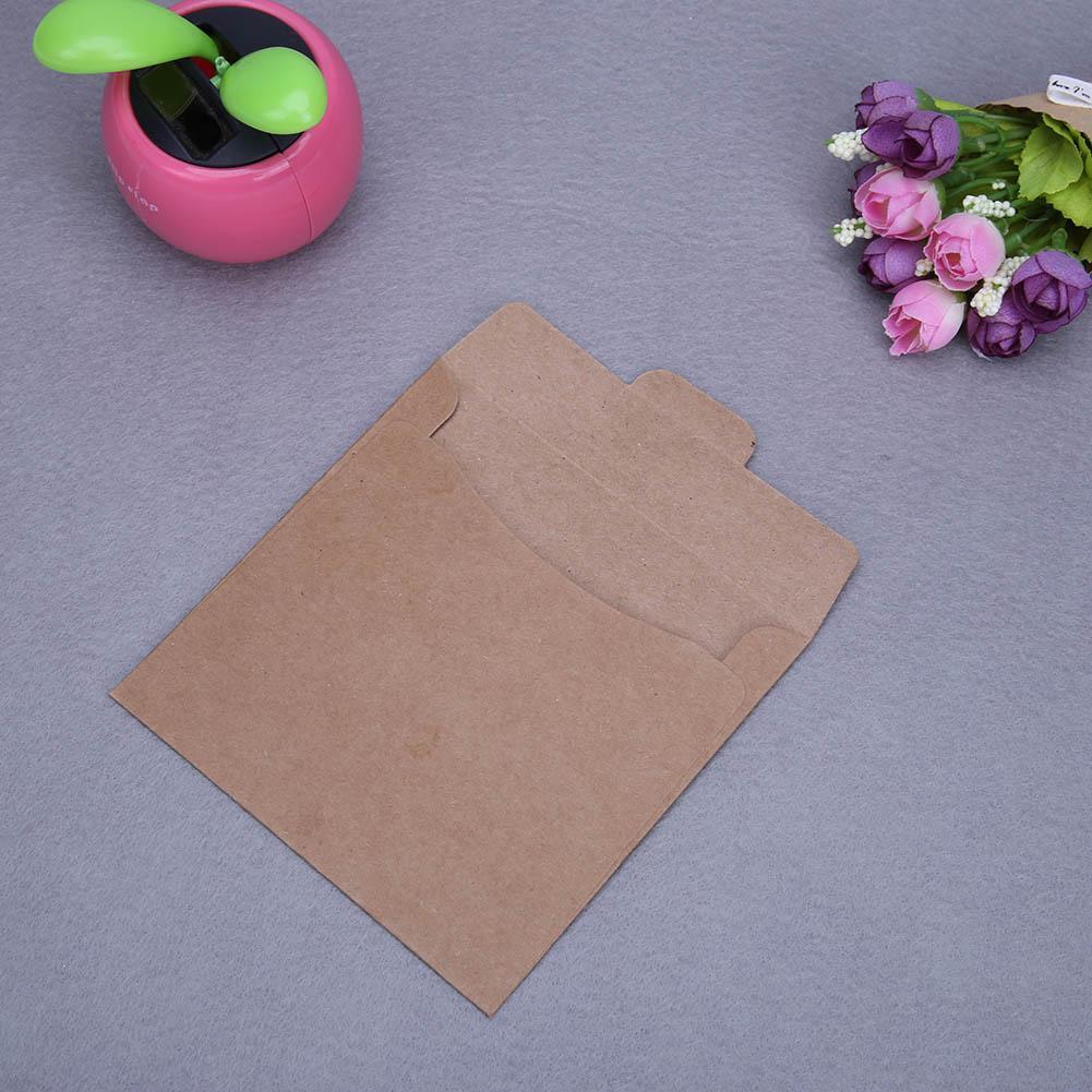 50pcs Kraft Paper CD DVD Envelope Sleeve Packing Bag 12.5x12.5cm
