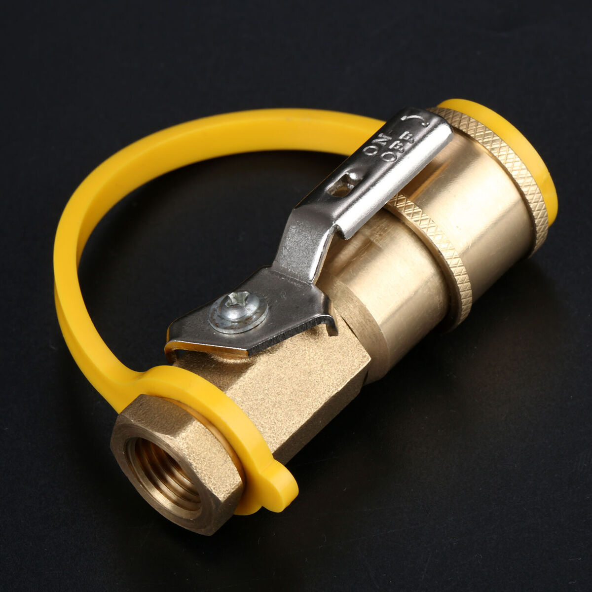 HQ Quick Connect Kit & Shutoff Valve Solid Brass For Propane/Natural Gas Systems