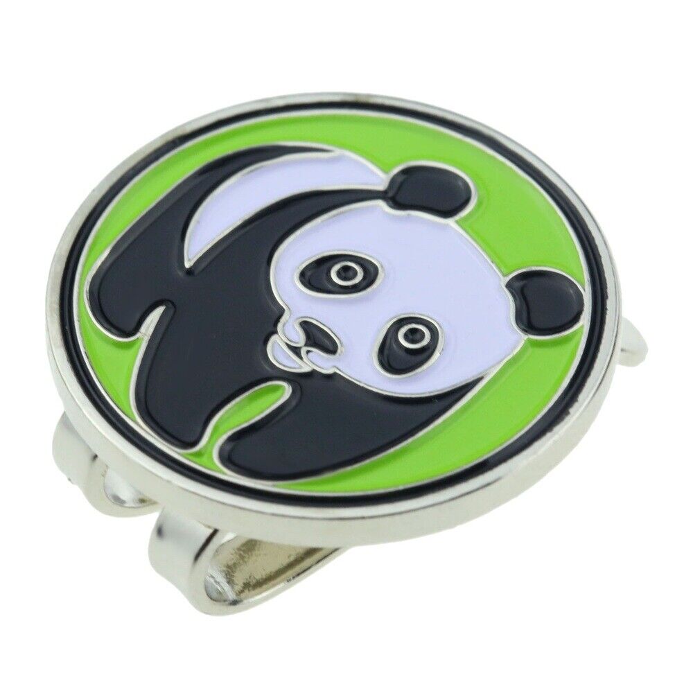 Cute Stylish Green Pande Pattern Design Hat Clip & Magnetic Golf Ball Marker