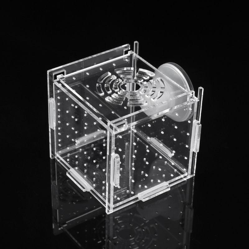 Aquarium Breeder Box Fish Tank Breeding Incubator Small Fish Hatchery 8x8x8cm