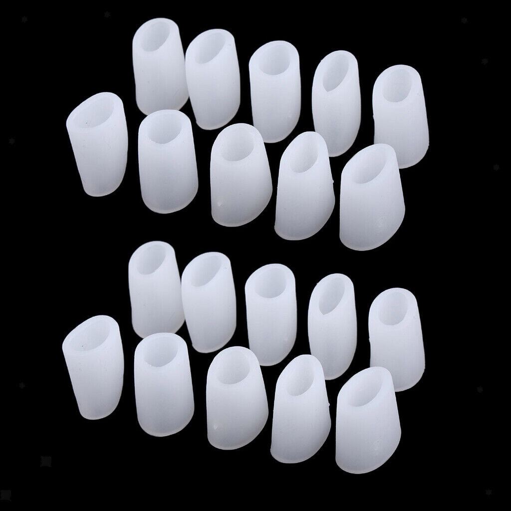 10Pairs Silicone Toe Sleeves Cushions Caps  for Feet Corn Eye