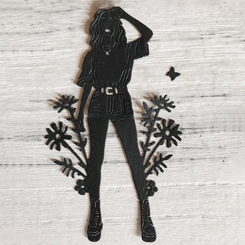 Flower Girl Metal Cutting Die Stencil DIY Scrapbooking Album Paper Card Template