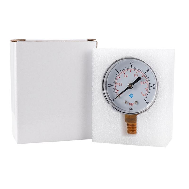 Pressure Gauge 50mm 0~15psi 0~1bar Pool Filter Water Pressure Dial Hydraulic
