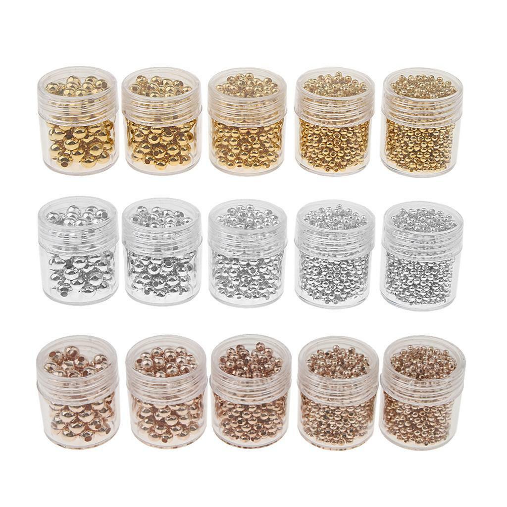 15Pcs Rondelle Loose  Jewelry DIY Making Round  Findings 3