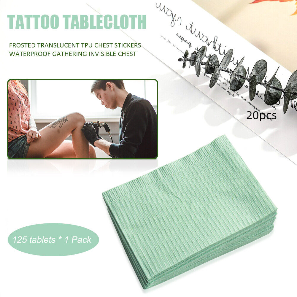 125pcs Disposable Tattoo Table Cloth Anti-Oil Sanitary Bed Sheet (Green)