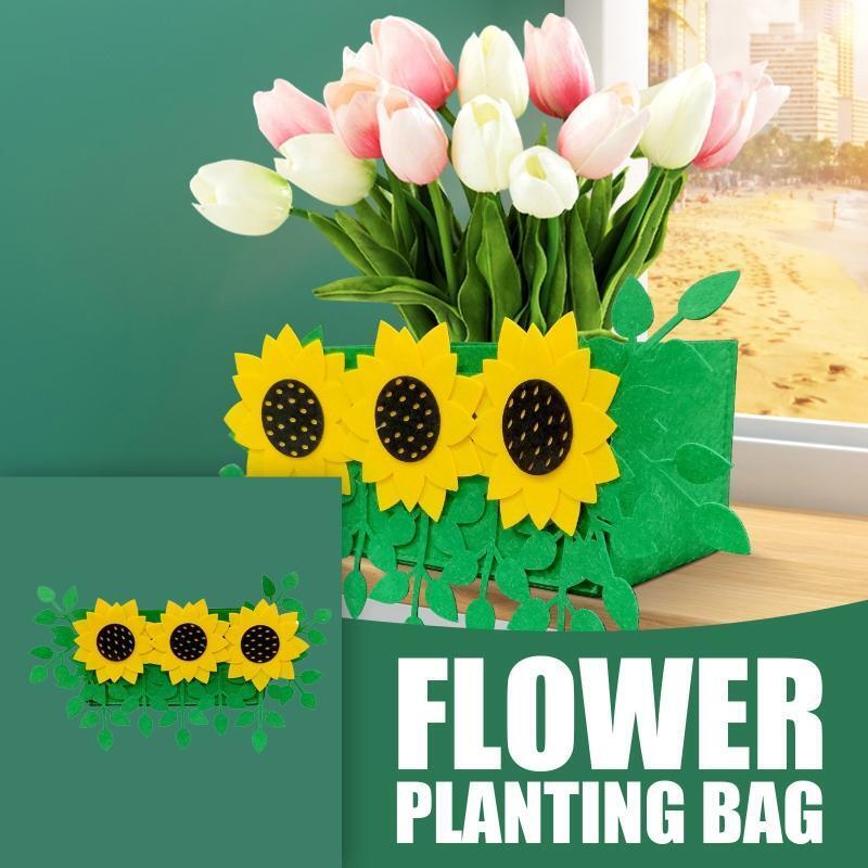 Sunflower Planting Bag Felt Cloth Flower Plant Grow Pot Plants Container