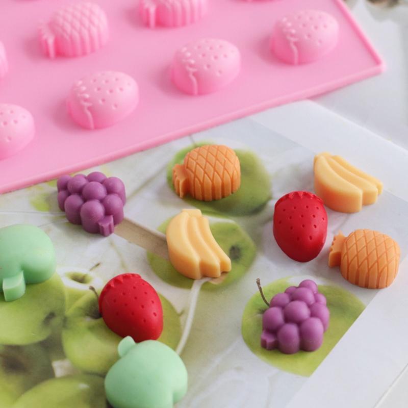 25 Cavities DIY Silicone Molds Fruits Shaped Cupcake Baking Pans Baking Moulds