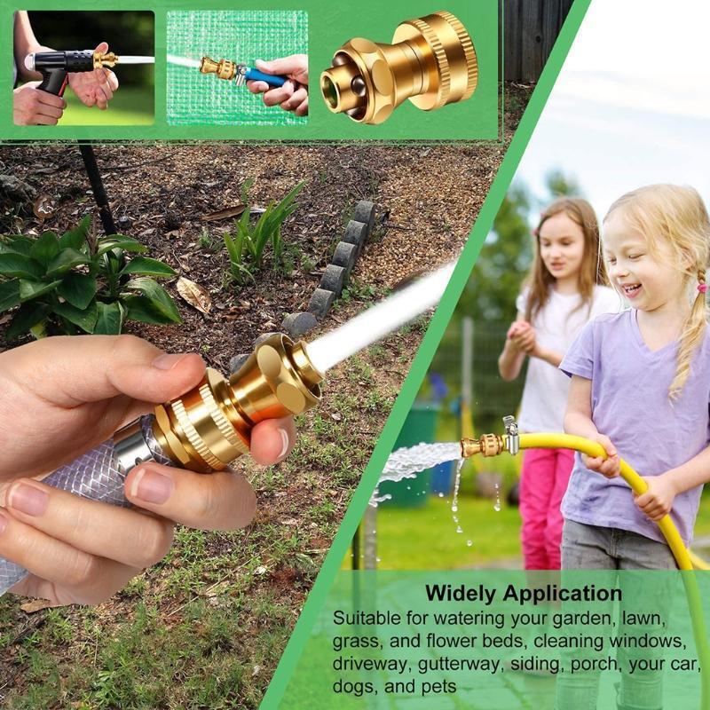 Brass Hose Nozzle Watering Sprayer Garden Twist Hosed Nozzles Watering Flowers