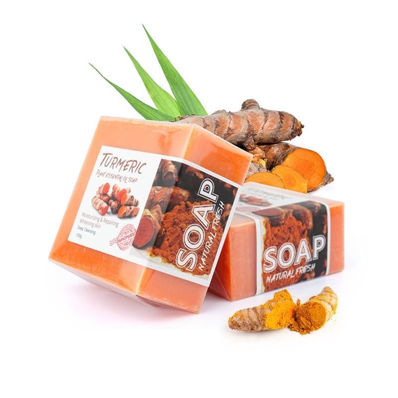 Turmeric Face Soap Bar Natural Handcrafted Skincare Ginger Soap for Reduce Acne