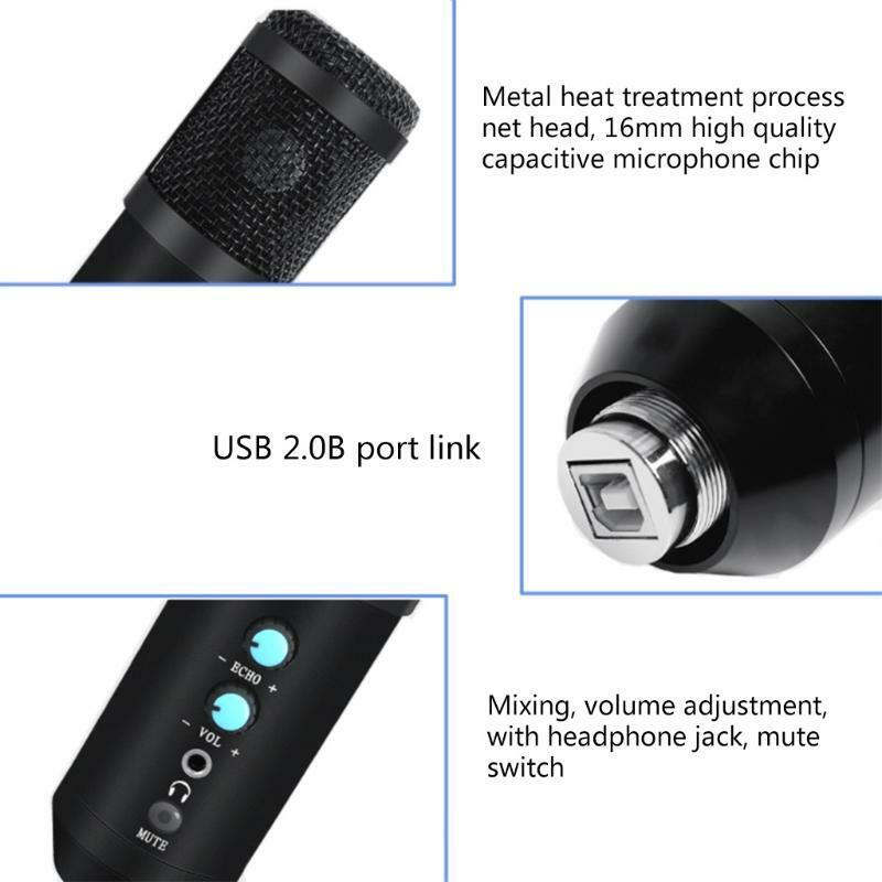 USB Computer Microphone for Podcast Gaming Streaming Recording 5 Pieces Pack
