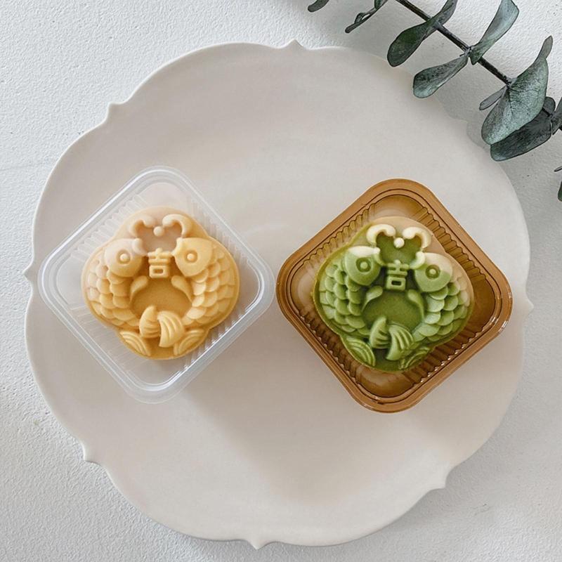 Ruyi Carp Shape Pastry Stamp Mid-Autumn Festival Mooncake Stamps for DIY Baking