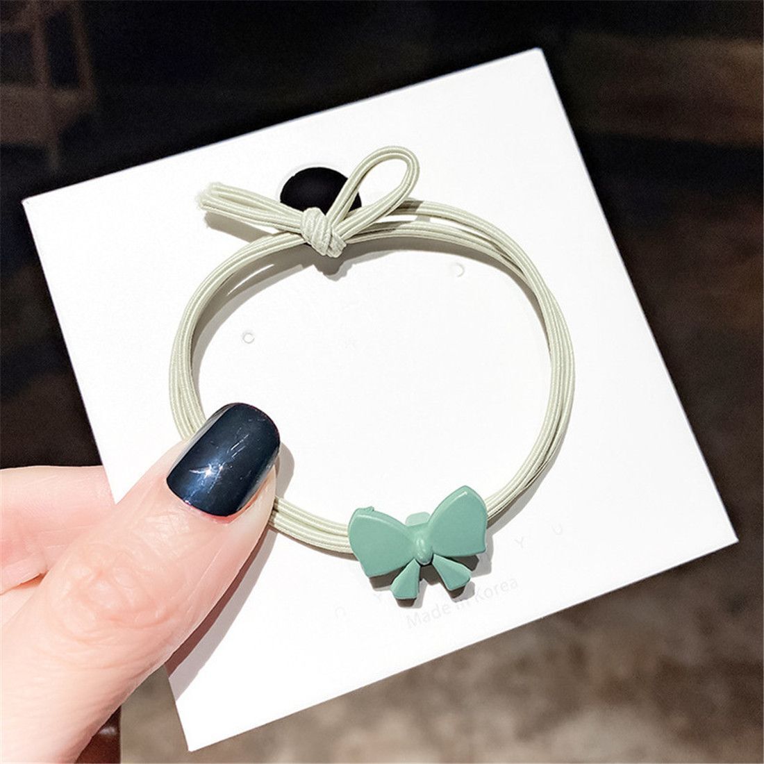 Gift Random Color Girl Women Bow High Elastic Hair Tie Rope Hair Ring