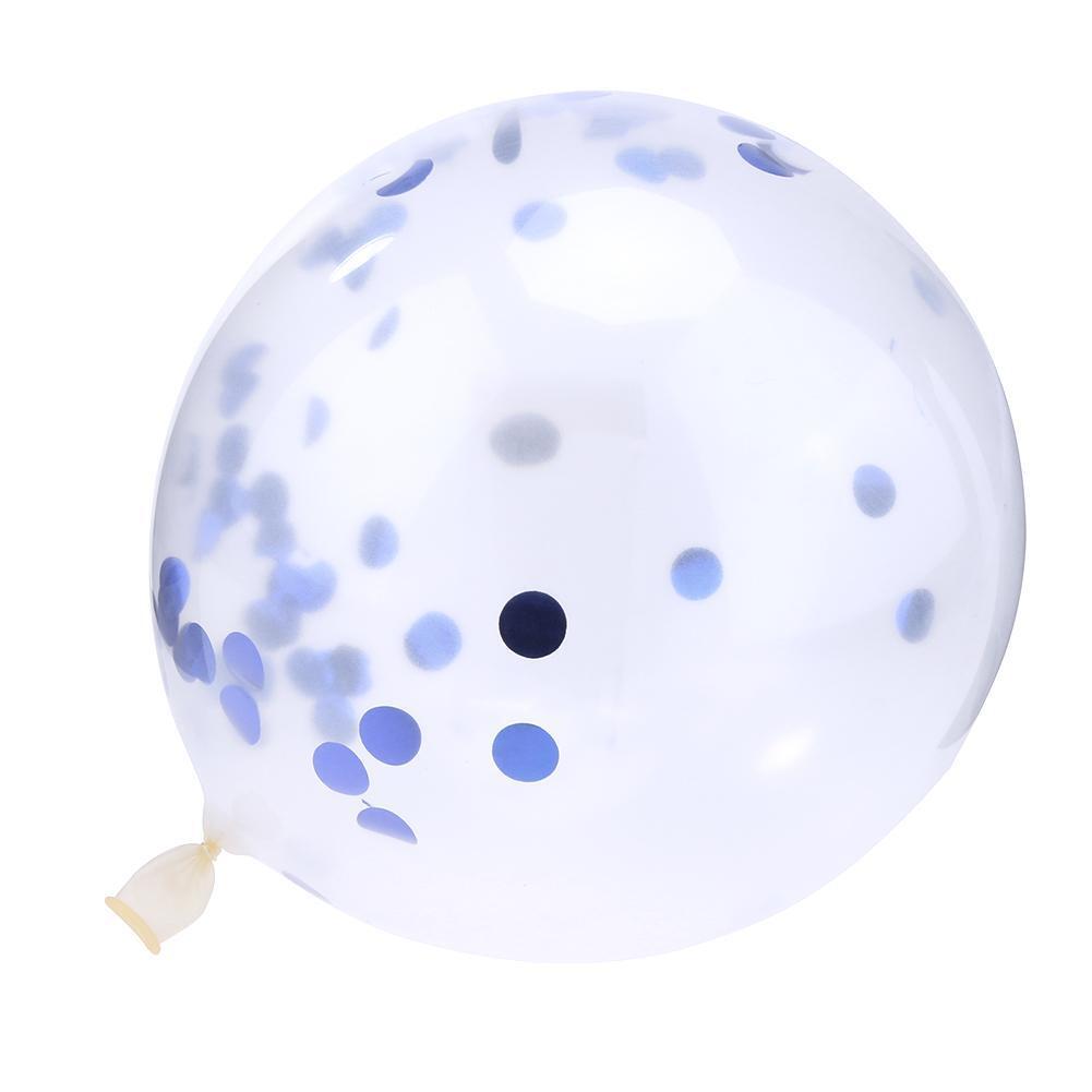 10pcs Latex Confetti Ballon Wedding Decoration Party Supplies(Round Blue)