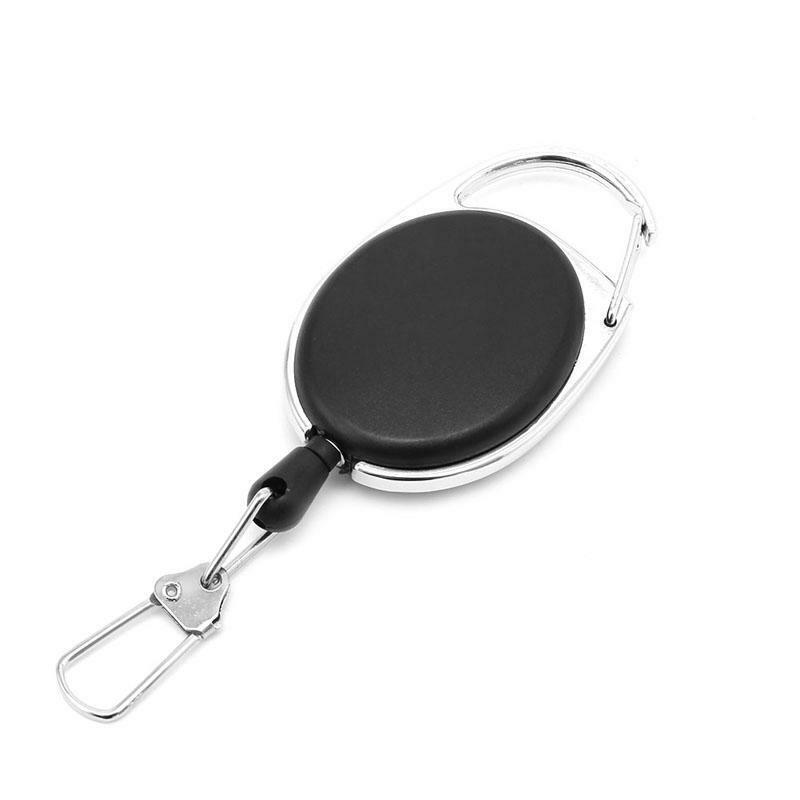 1PC Retractable Reel Key Chain Pull Key ID Card Badge Tag Clip Holder Buckle New