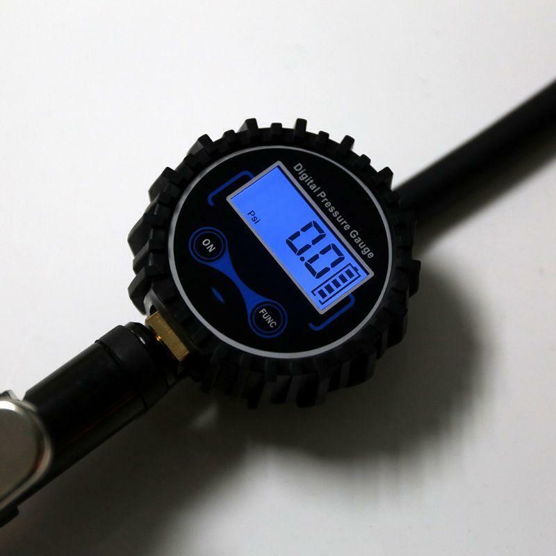 Digital Air Tyre Tire Inflator w/ Pressure Gauge 200PSI Chuck for Truck/Car/Bike
