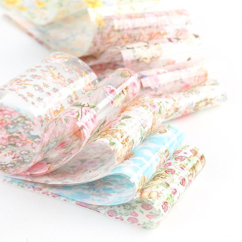 Angel Paper Colorful Nail Transfer Foils for Women Girls Fingernails Toenails