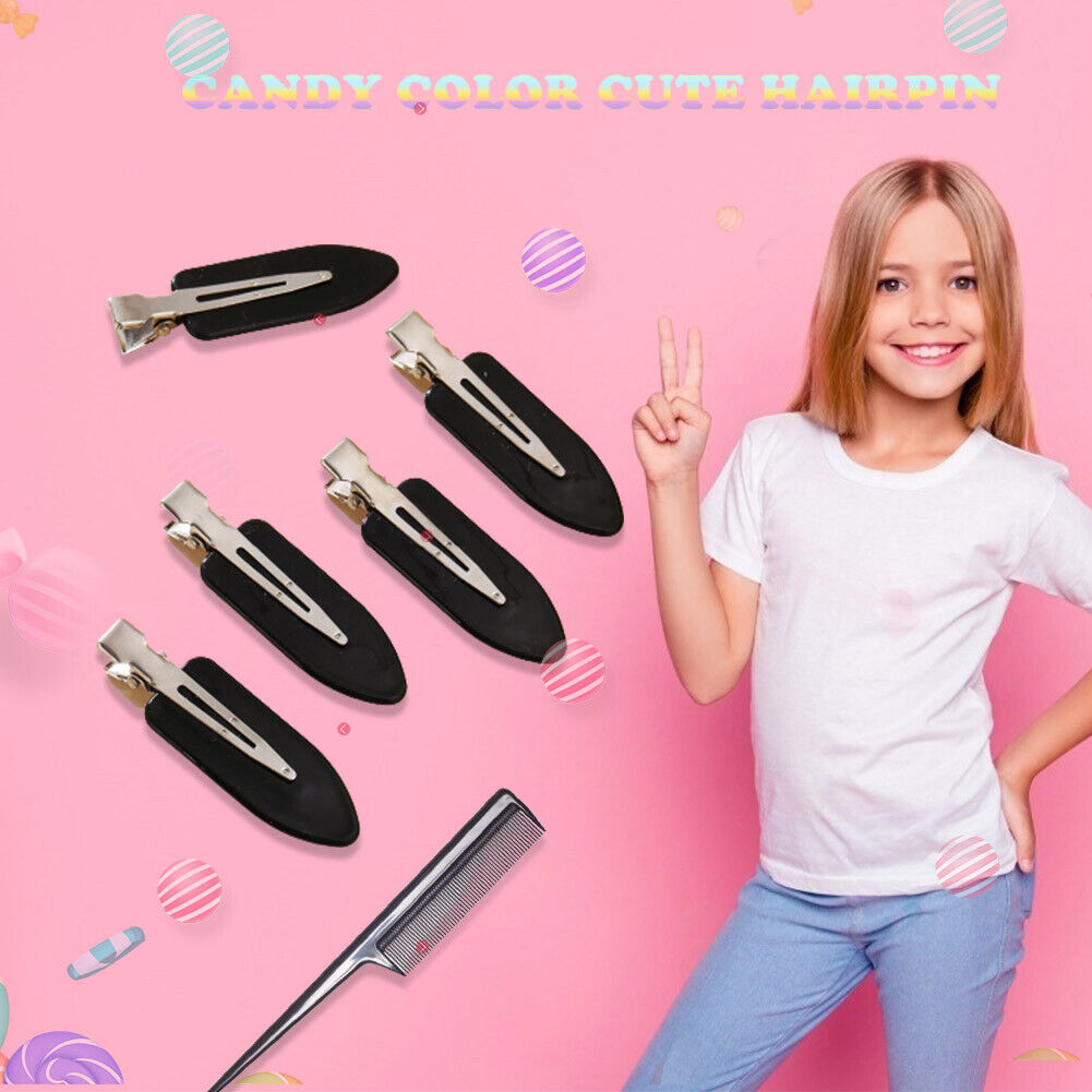 5pcs Candy Color Hair Clip Fashion Hairpins Cute Hairgrip Headwear (B)