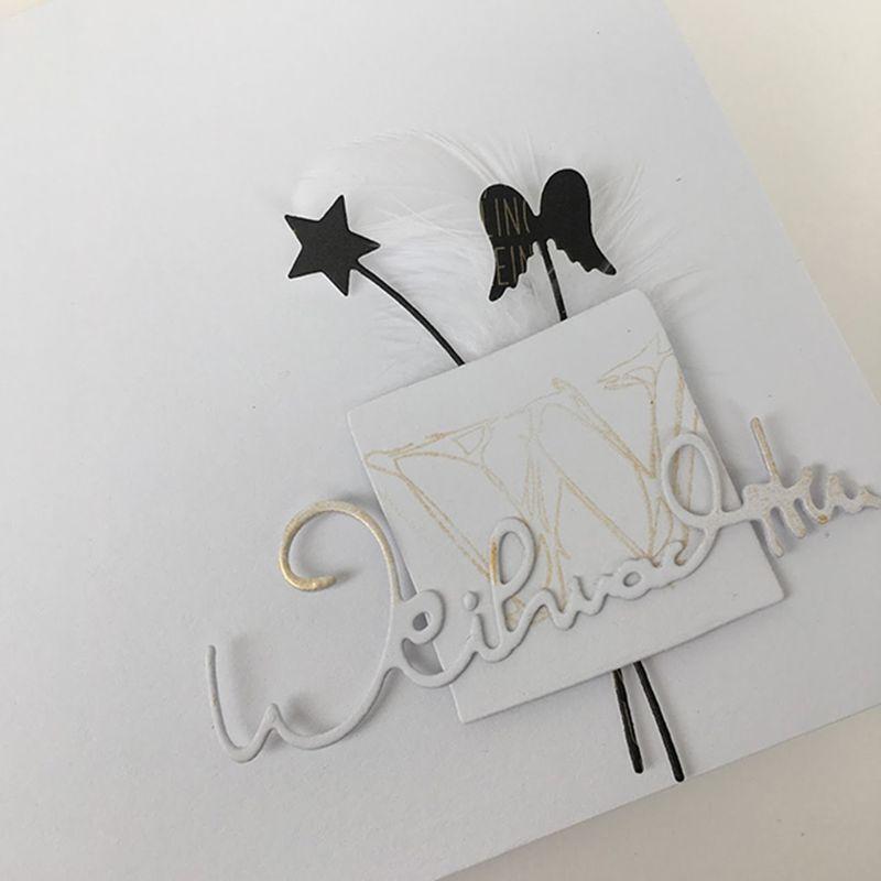 Christmas Snowman Tree Wings Cutting Dies Metal Stencil Template Mold Supplies