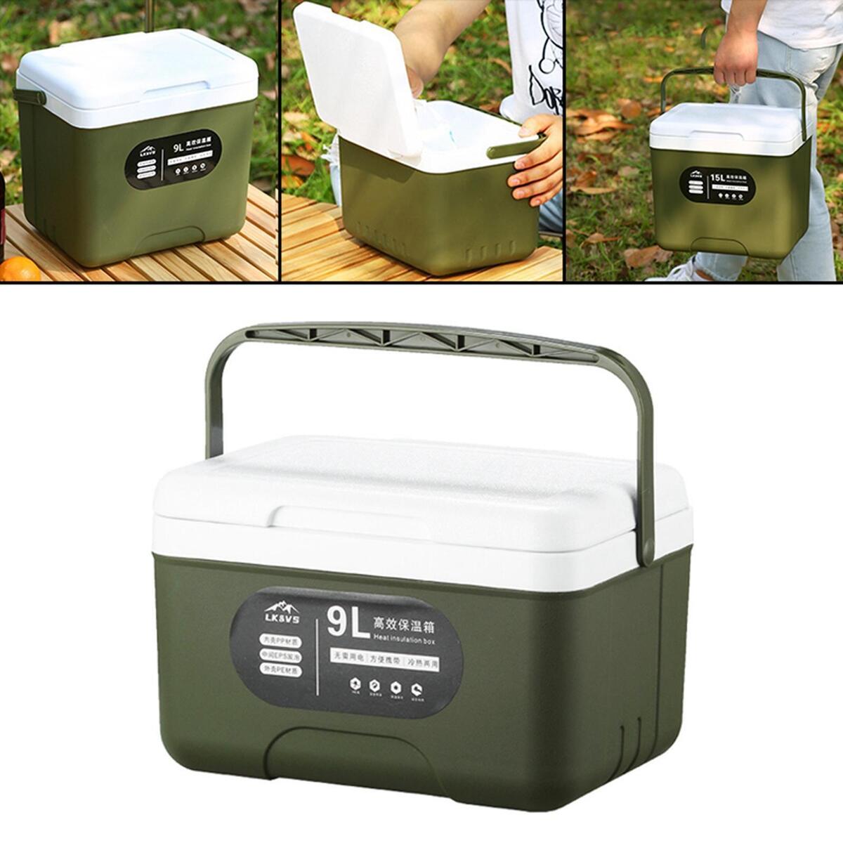 Insulated Thermal Box Freezer Storage 9L Cooler Bag for Car Shipping Boat
