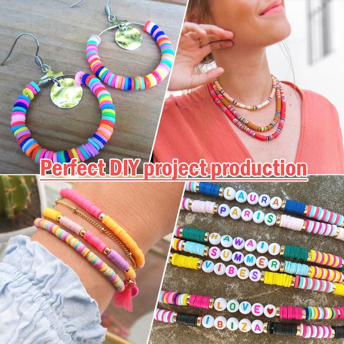 3712x Polymer Clay Spacer  for Necklace Jewelry Making Crafts Supplies