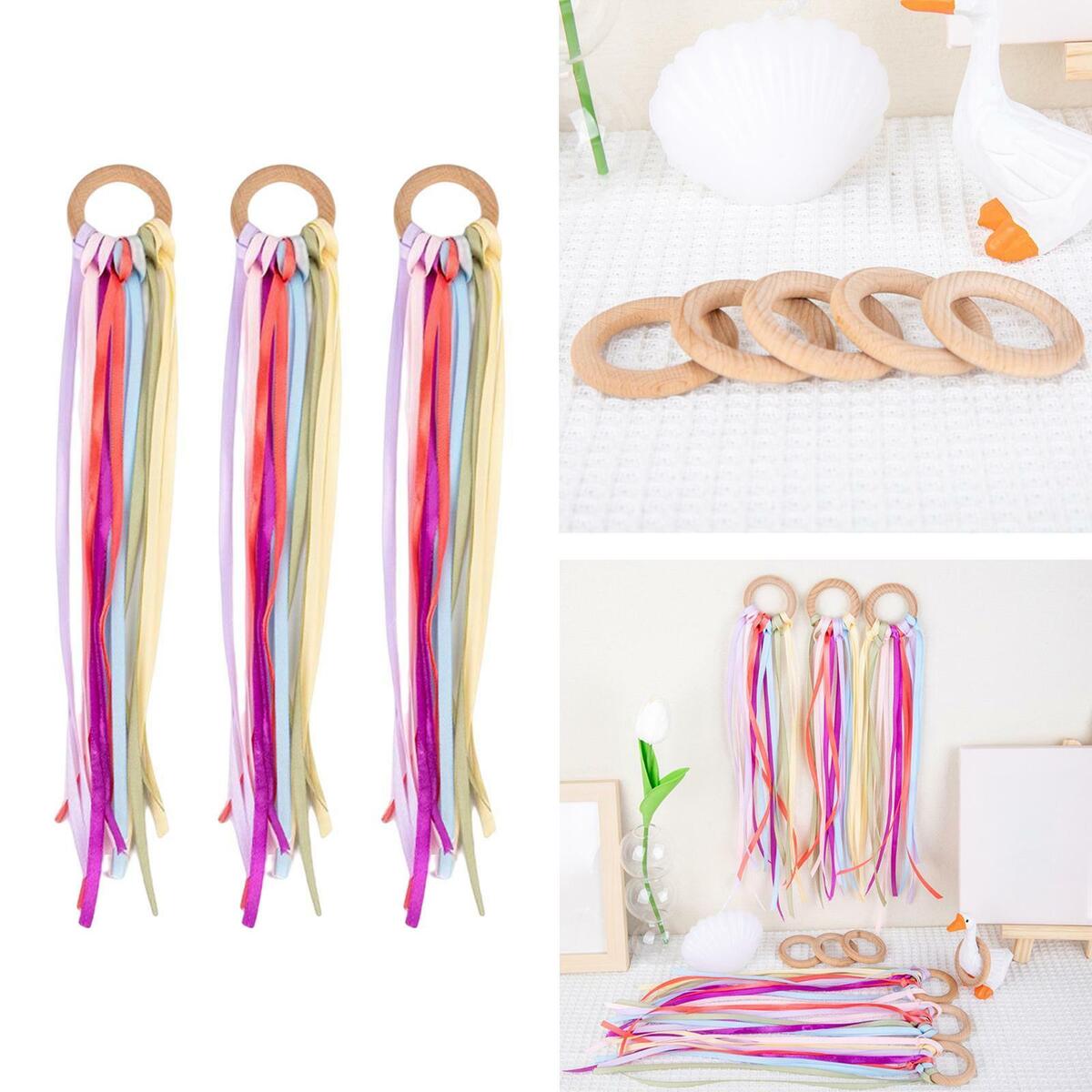 3x Rainbow Ribbon Sensory  Party Favors  Ribbon Kite for Children