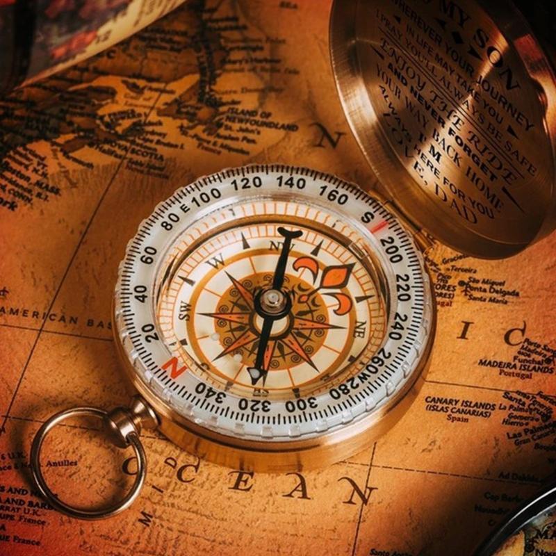 Luminous Compass Dad to Son Enjoy the Ride Gift for Camping Outdoor Activities
