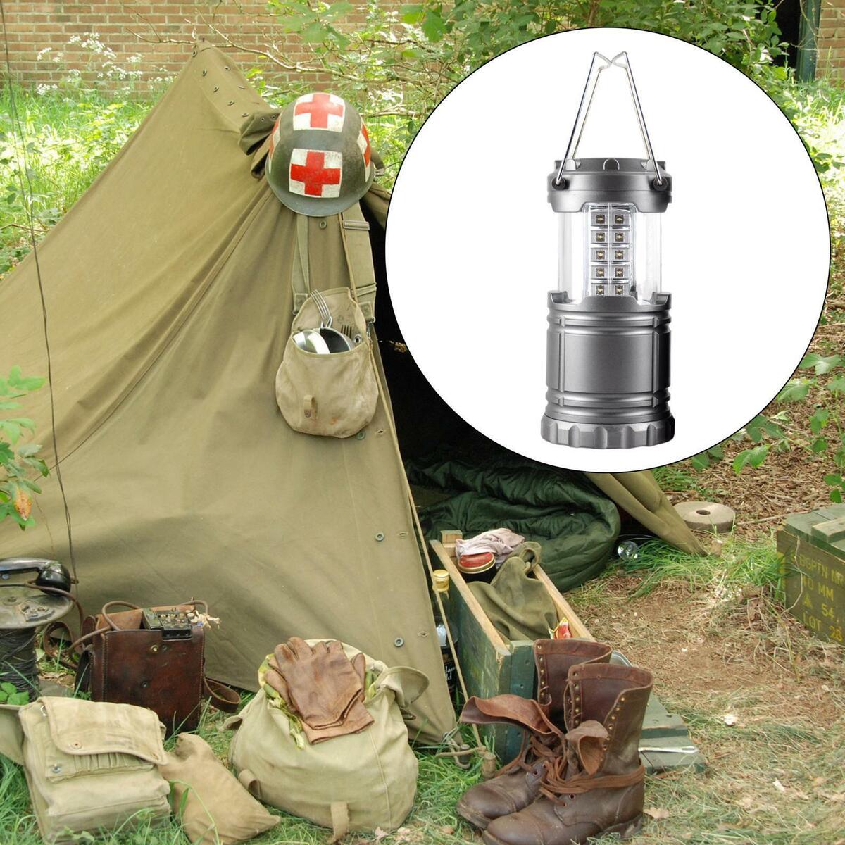 Portable LED Camping Tent Lantern Handheld Emergency Light Lamp Flashlight