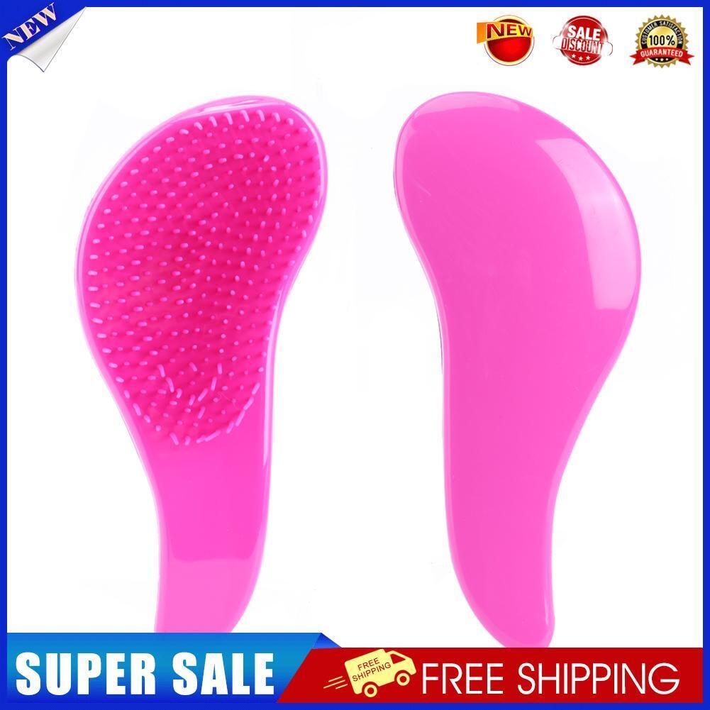 Portable Detangling Comb Massage Hair Brush Styling(Rose )