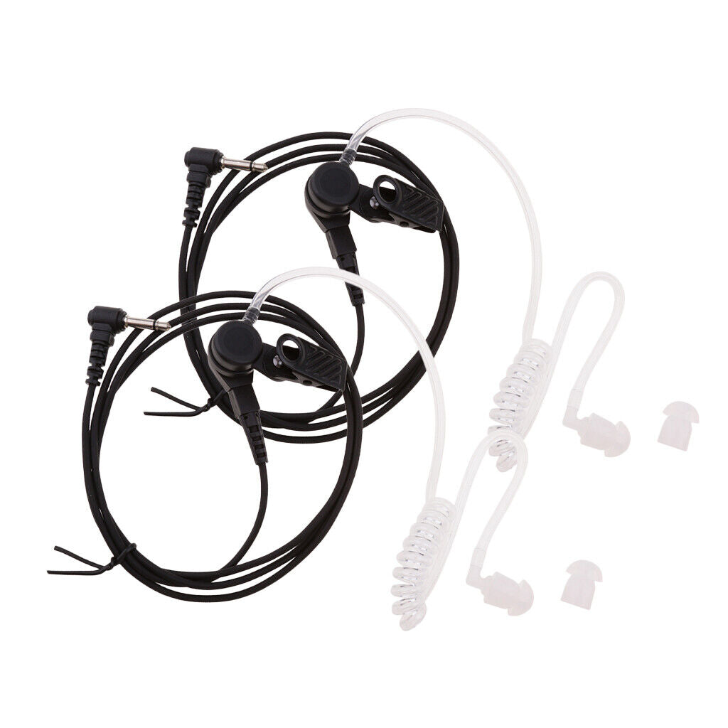2 ung 3.5mm  Acoustic Tube Earpiece Headset   Speaker