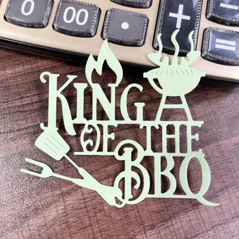 King of The BBQ Letter Metal Cutting Dies Embossing Stencil DIY Album Template